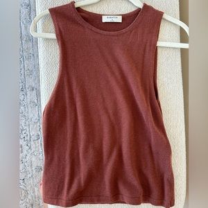 Aritzia Baboton Knit Top Burnt Orange